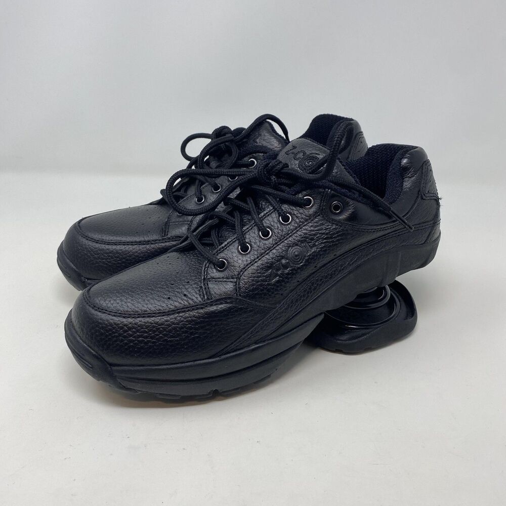 Z-CoiL Shoes Womens Size 7 Black Leather Spring Heel Walking Work Sneakers